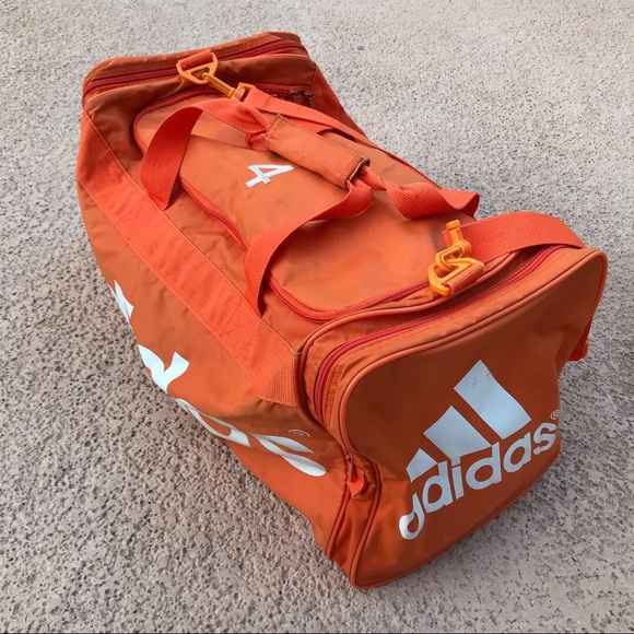 adidas orange duffel bag